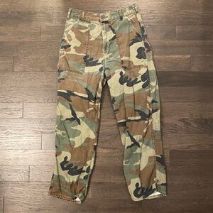 Topshop Camo Print Cargo Pants/Jeans